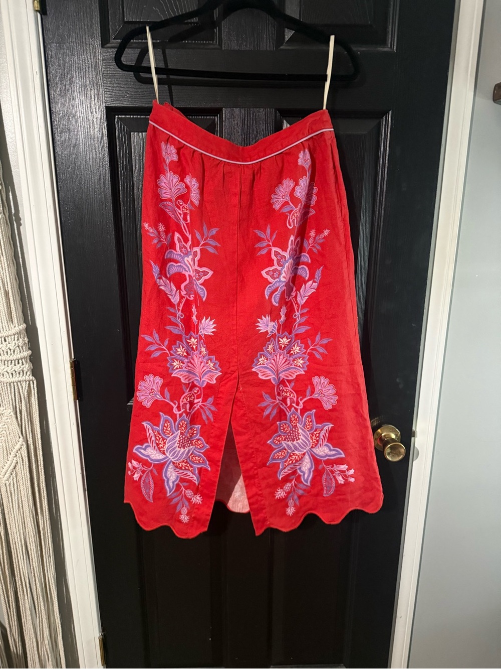 Farm Rio Porcelain Garden Linen Midi Skirt - Picture 6 of 7